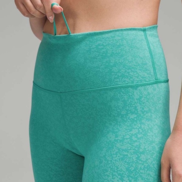 Lululemon Leggings Wunder Train High-Rise Teal Athletic Leggings 24” Size 6 - Picture 5 of 6